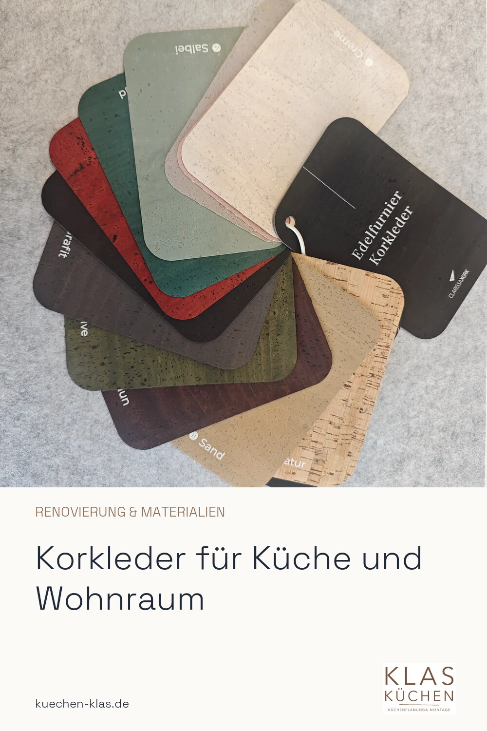 Korkleder für Küche und Wohnraum