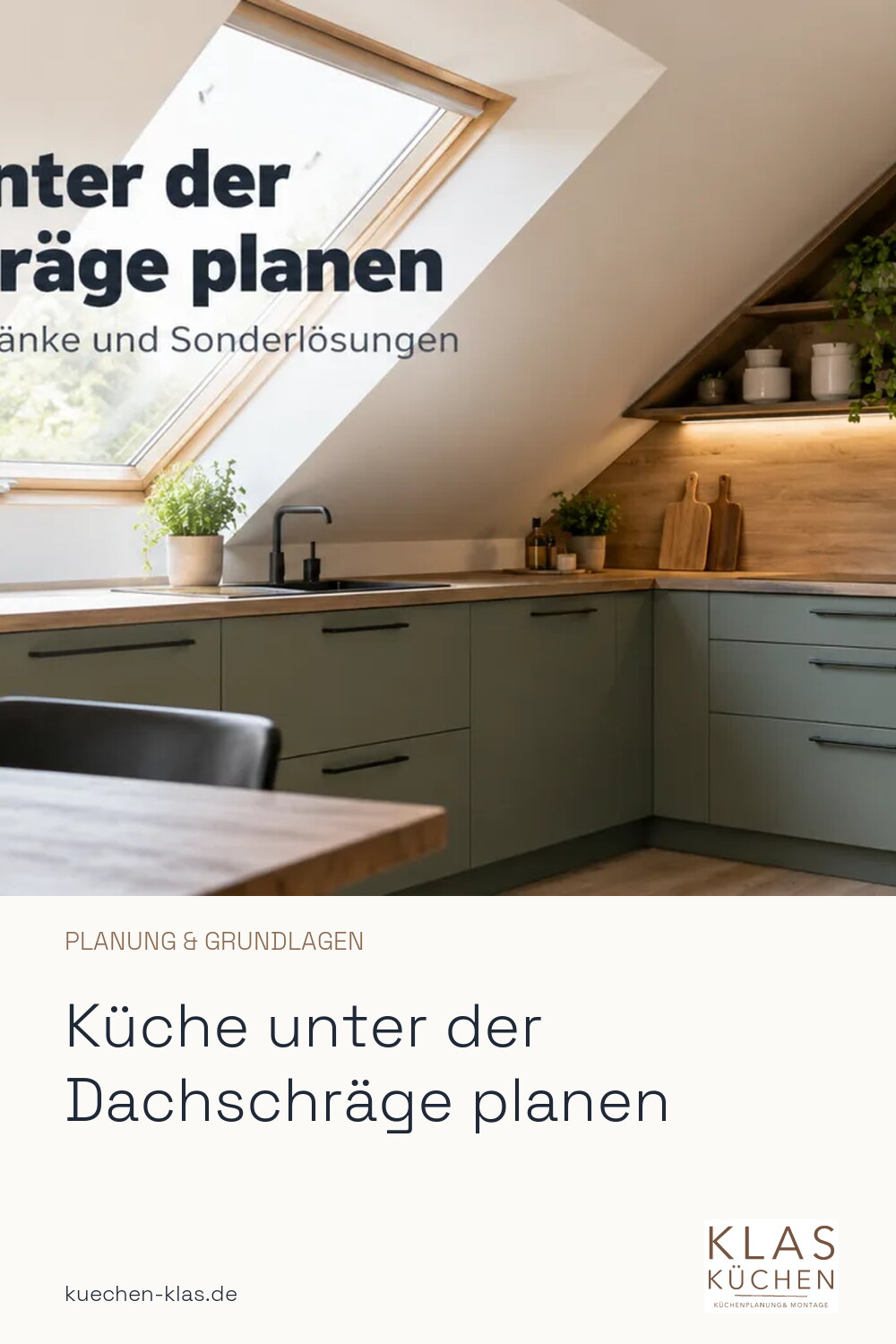 Küche unter der Dachschräge planen