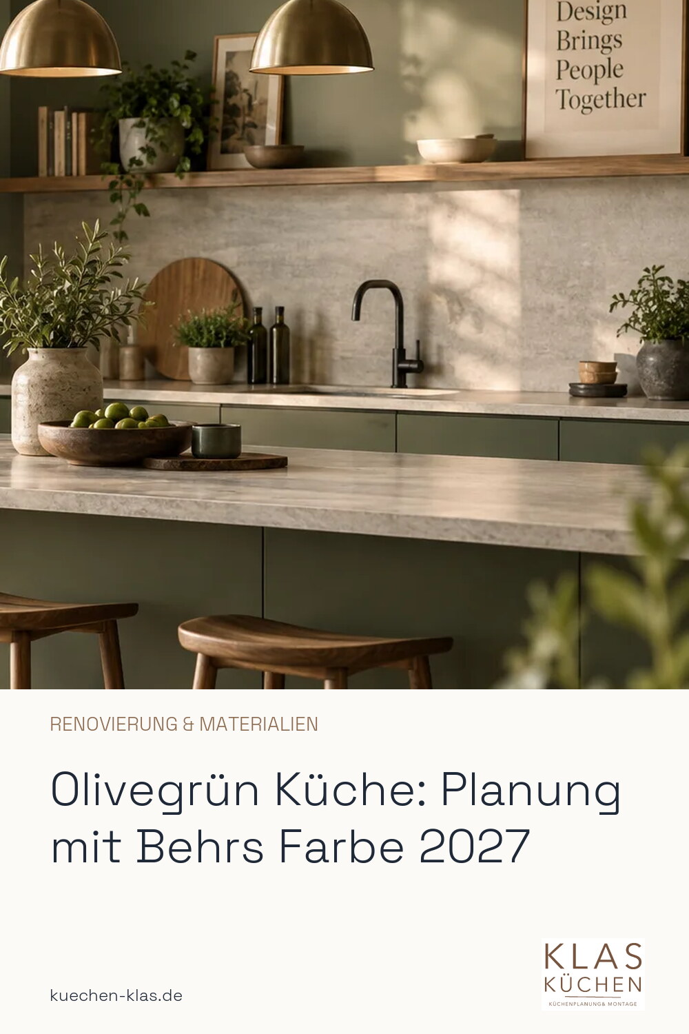 Olivegrün Küche: Planung mit Behrs Farbe 2027