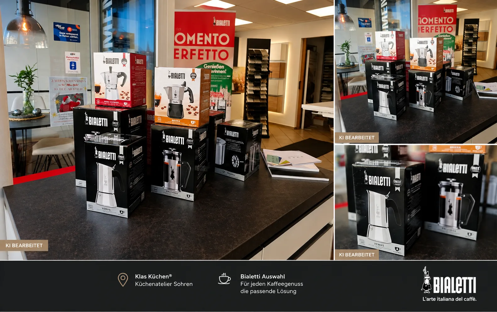 Bialetti-Sortiment im Küchenatelier von Klas Küchen® in Sohren