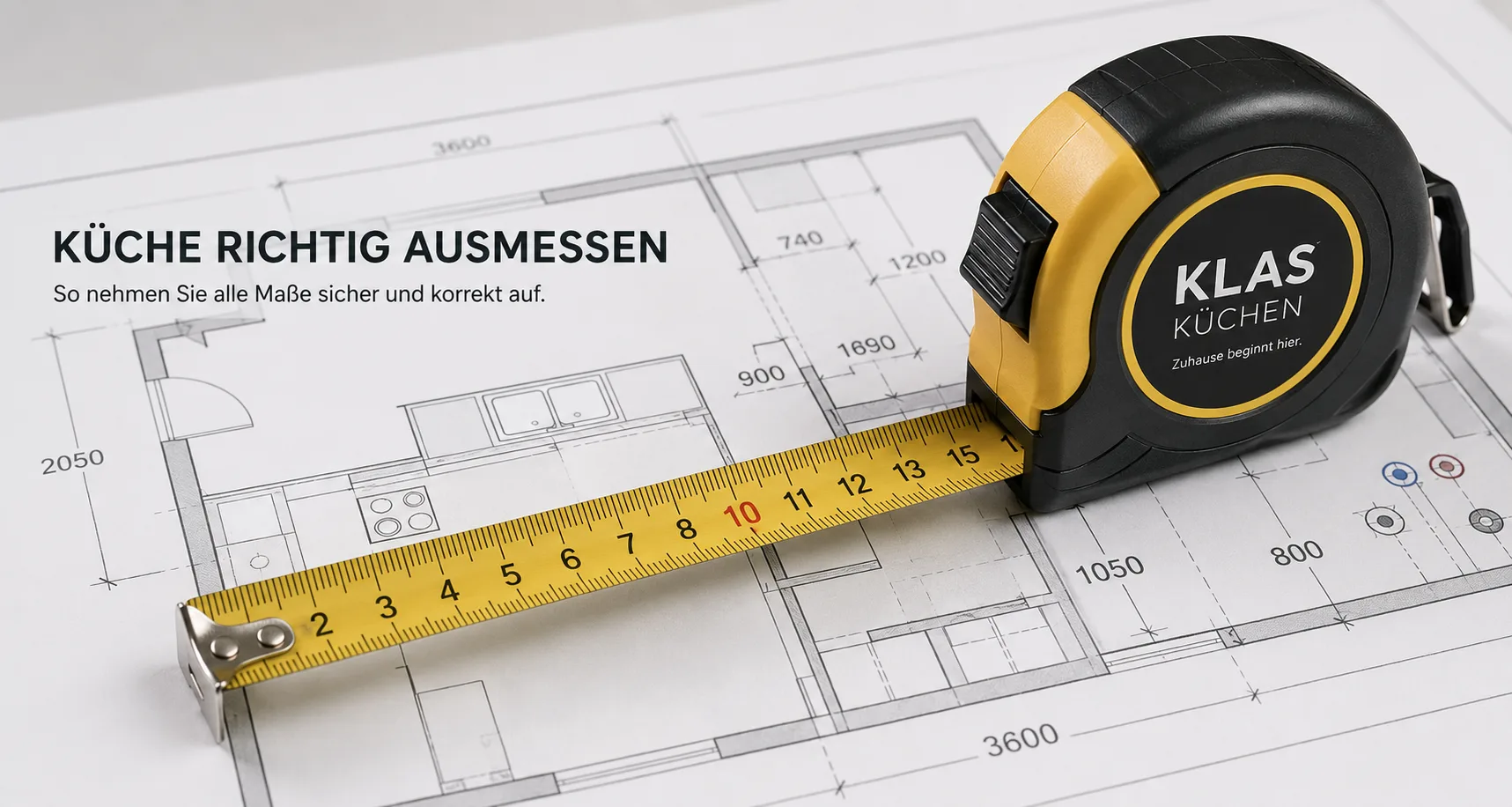 Küche richtig ausmessen: selbst aufmessen oder Aufmaß vor Ort?