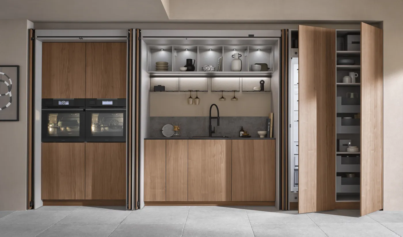 Küchengeräte verstecken: Pocket Doors, Falttüren oder Gerätegarage?