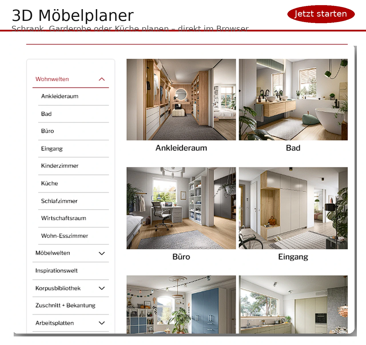 Möbelplaner für Küchen und Maßmöbel